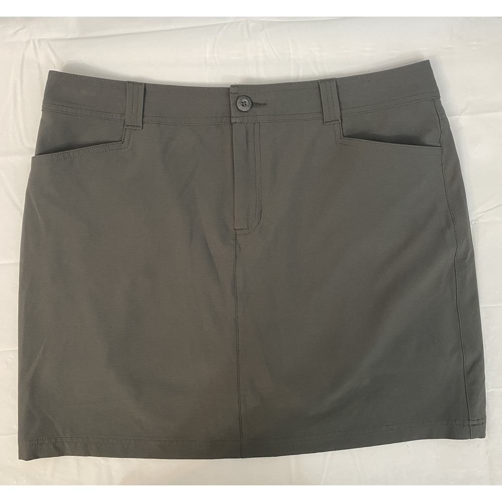 Eddie Bauer Skort Womens Size 12 Dark Gray Stretch Athletic Apparel Pockets